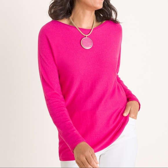 Chico's Sweaters - Chico’s Hot Pink Lightweight Pullover Sweater Chico's Sweaters - Chico’s Hot Pink Lightweight Pullover Sweater
